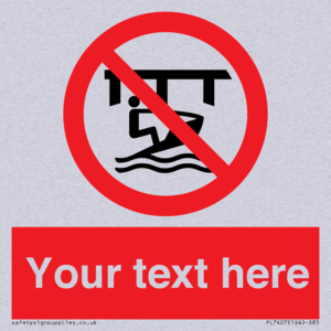 Custom Do not use watercraft in the vicinity of piers